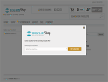 Tablet Screenshot of bioclin-shop.com